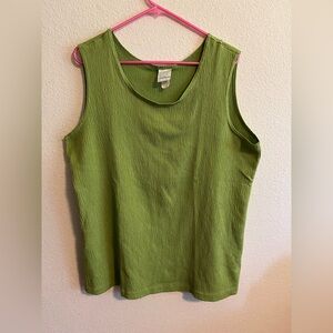 Roaman's Green Tank Top Size 1X
